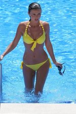 Lucy Mecklenburgh Wearing Skimpy Yellow Bikini 09