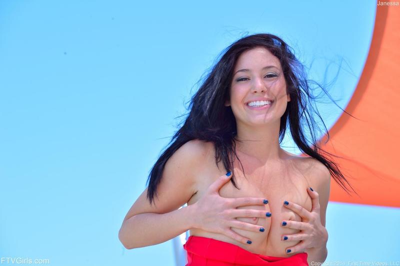 Janessa In Sexy Red Dress 6