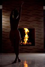 Leanna Decker Disrobes In Front Of The Fireplace 14