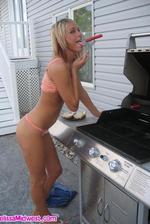 Melissa Midwest Shoves A Hot Dog In Her Twat 6
