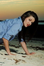 Serena Wood Posing At The Sunset 11