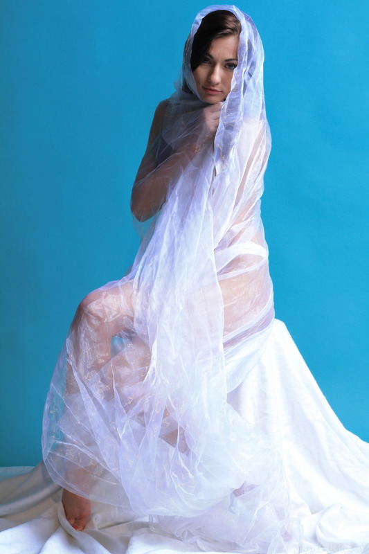 Michaela Isizzu Naked Posing In Blue Room 00