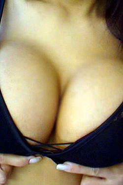 Busty Erika Black Bra